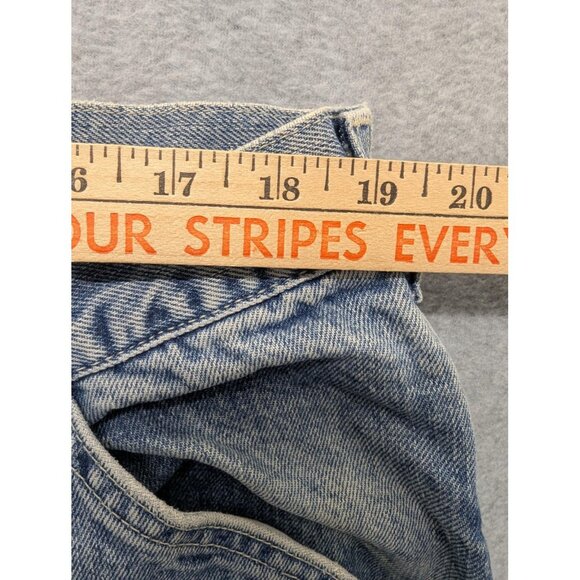 Vintage Abercrombie & Fitch Jeans Mens 38R Blue Denim Carpenter Workwear USA 90s - Picture 4 of 13